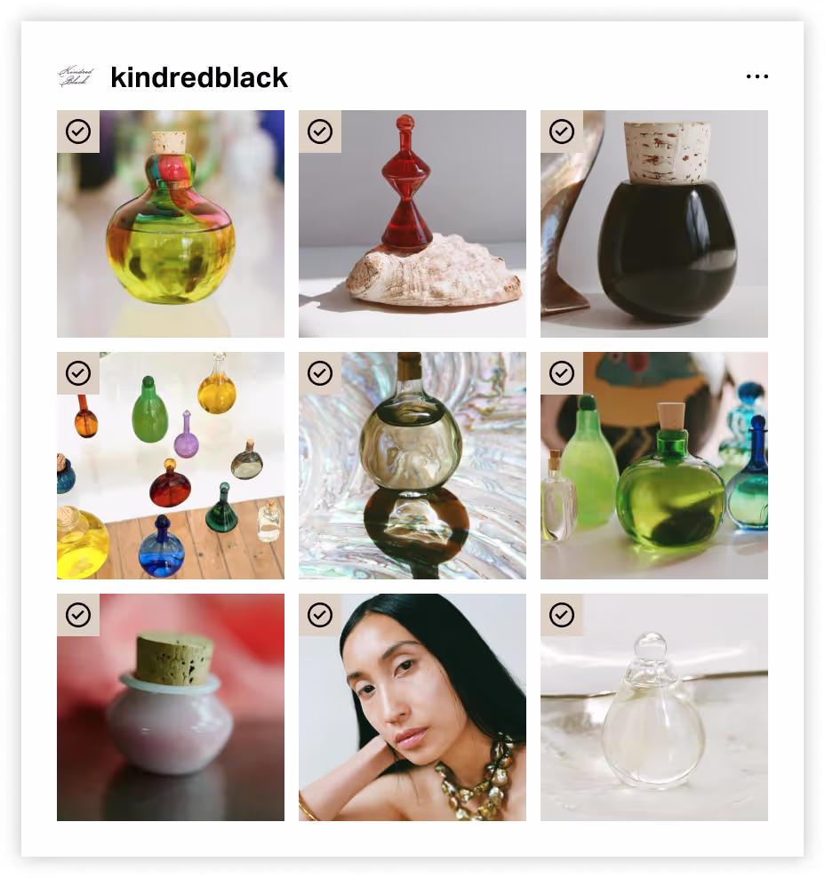 Planoly creator store displayed on a phone