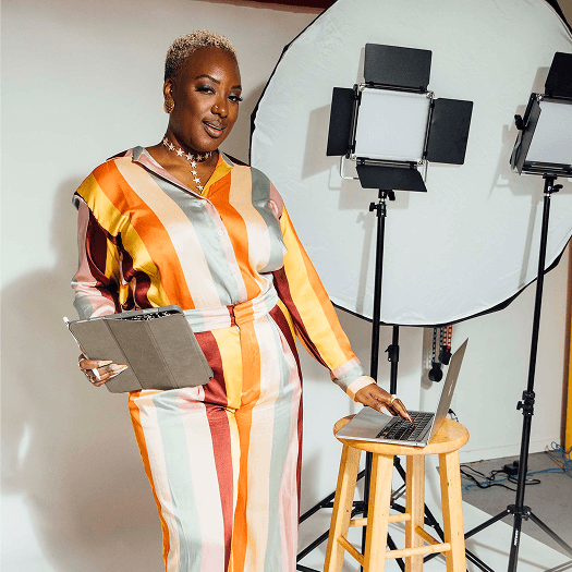 Content creator Gabriella Layne in her studio.