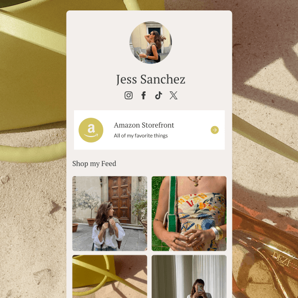 A personalized Planoly Creator Store links page.