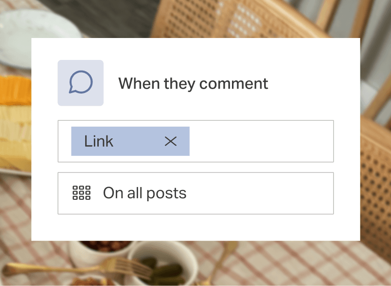 An Instagram comment keyword trigger configured for all posts.