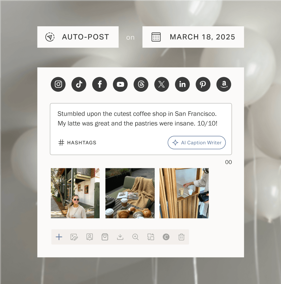 Instagram posts scheduled and previewed in the Planoly calendar.