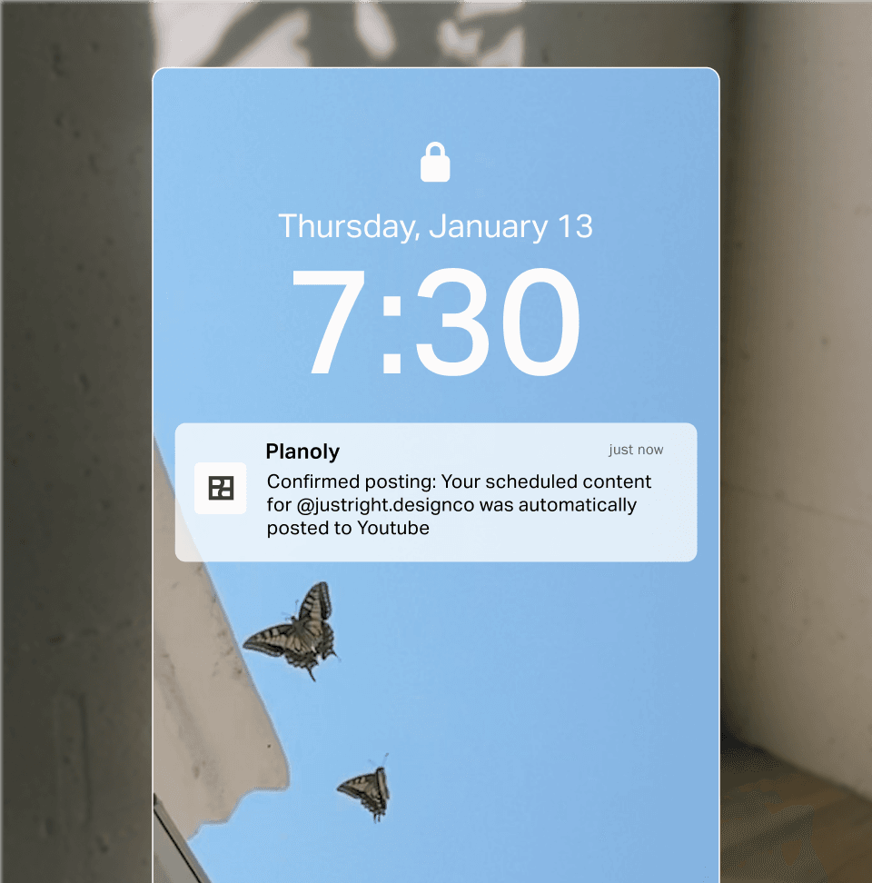 Instagram content being planned in the Planoly mobile app.
