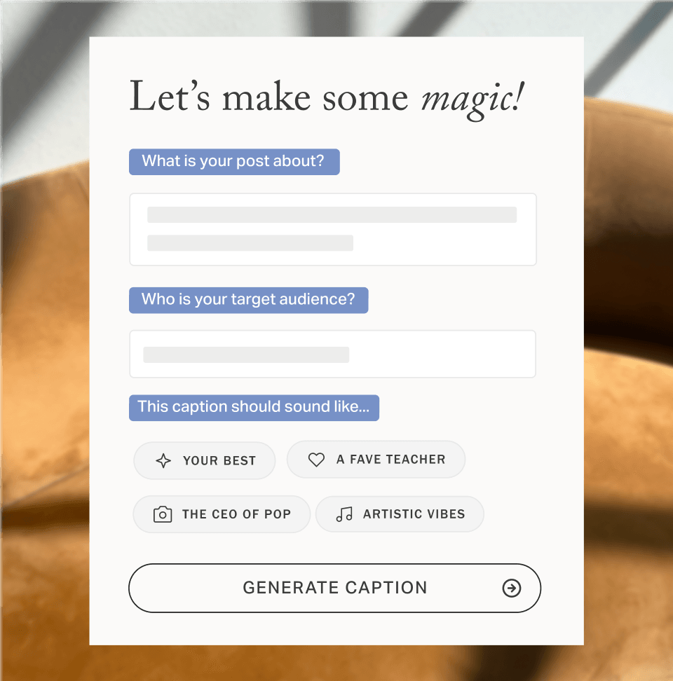 Planoly content creation tools supporting a LinkedIn post.