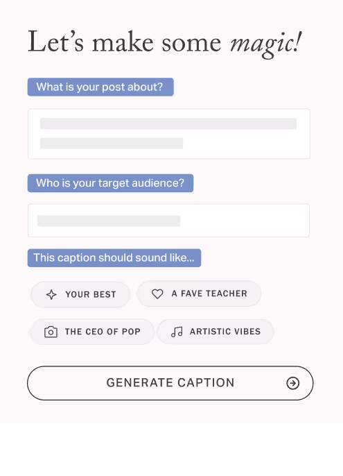 Planoly’s AI caption writer