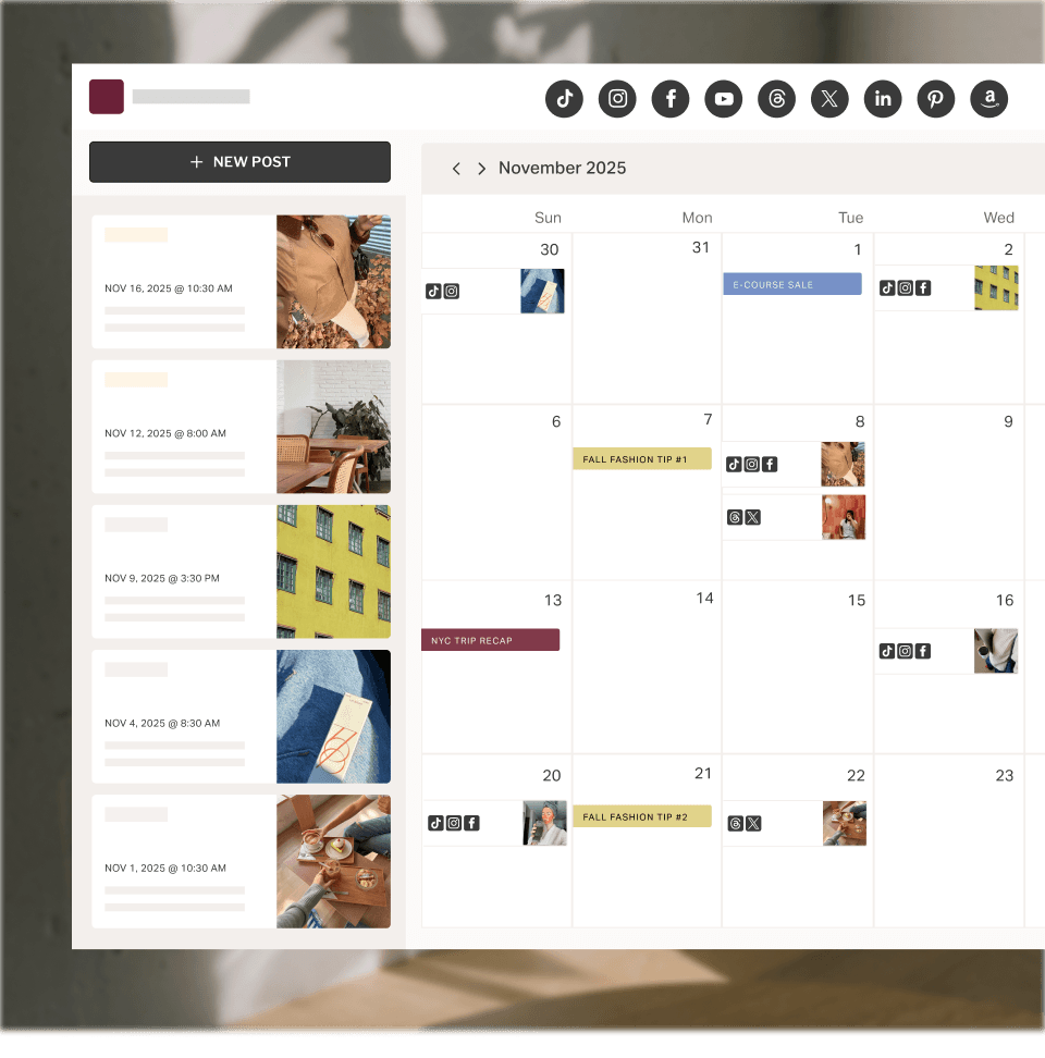 A YouTube Short previewed beside the Planoly content calendar.